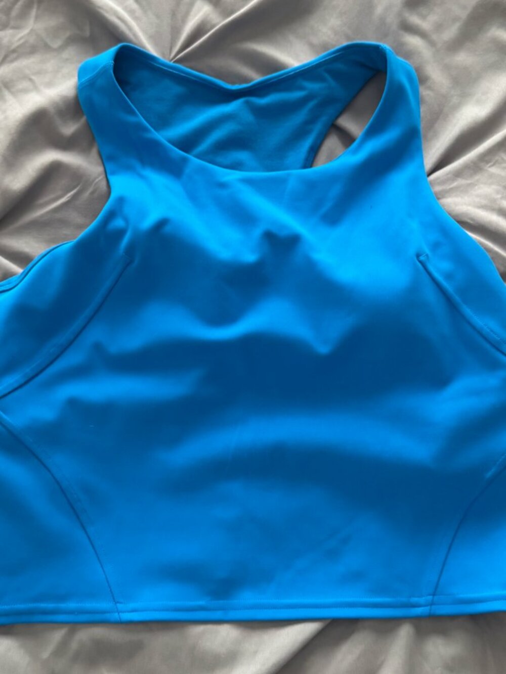 Lululemon Blue High Neck Shelf Bra Tank Top Size 8